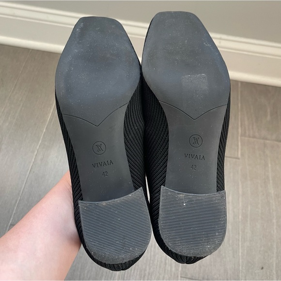 VIVAIA Square Toe Chunky Heels Melody Pro Black Size 42 US 10.5 Minimalist Work - Picture 12 of 14